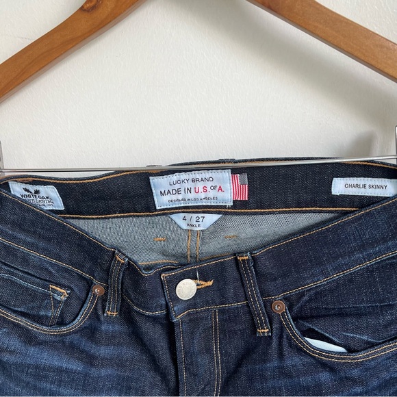 Lucky Brand Charlie Skinny White Oak Ankle Jeans Size 4/27